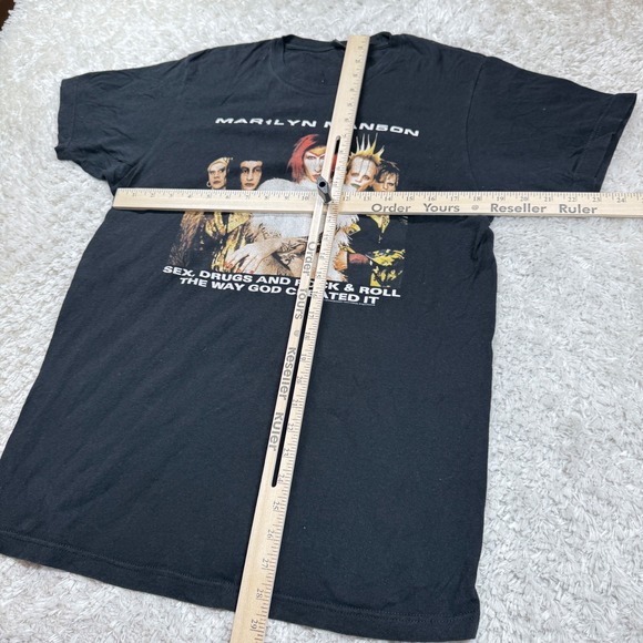 Marilyn Manson Rock Is Dead Tour '99 T-Shirt Medium Graphic Tultex Black Rock - Picture 10 of 12